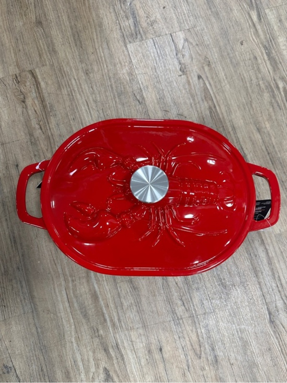 NWT Red Oval Lobster Cast Iron Dutch Oven - Enamel-Covered Smith Clark ironworks